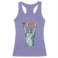 Stand With Minneapolis Racerback Tank Top Statue Of Liberty Torch Justice Support