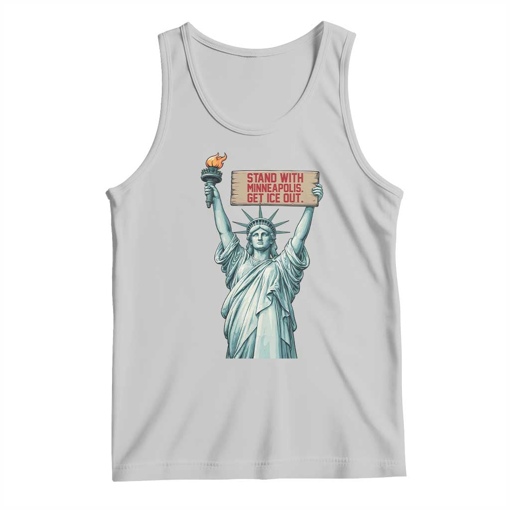 Stand With Minneapolis Tank Top Statue Of Liberty Torch Justice Support