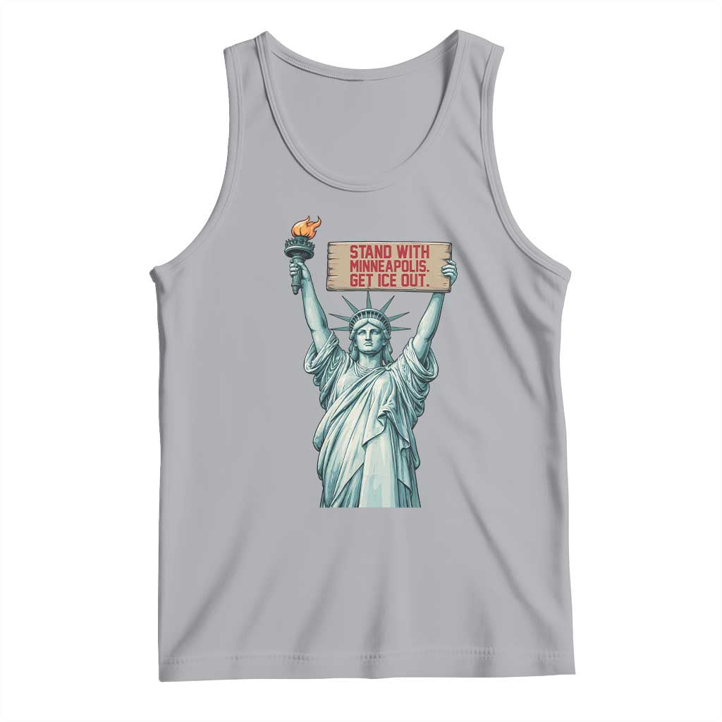 Stand With Minneapolis Tank Top Statue Of Liberty Torch Justice Support