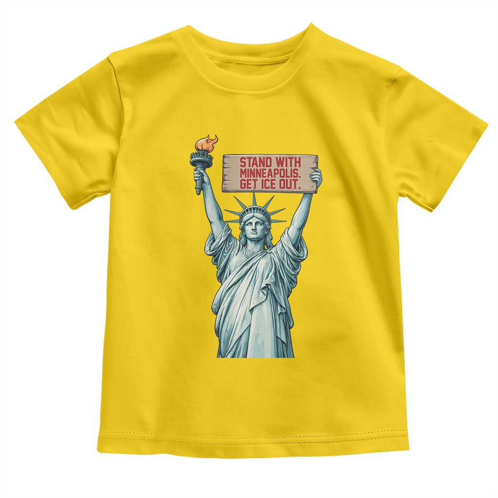 Stand With Minneapolis Toddler T Shirt Statue Of Liberty Torch Justice Support