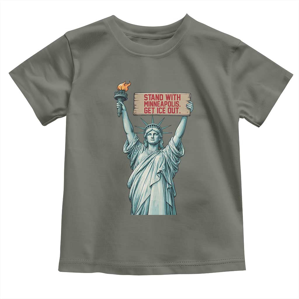 Stand With Minneapolis Toddler T Shirt Statue Of Liberty Torch Justice Support