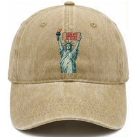 Stand With Minneapolis Washed Cotton Baseball Cap Statue Of Liberty Torch Justice Support