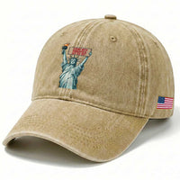 Stand With Minneapolis Washed Cotton Baseball Cap Statue Of Liberty Torch Justice Support