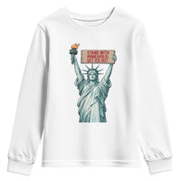 Stand With Minneapolis Youth Sweatshirt Statue Of Liberty Torch Justice Support