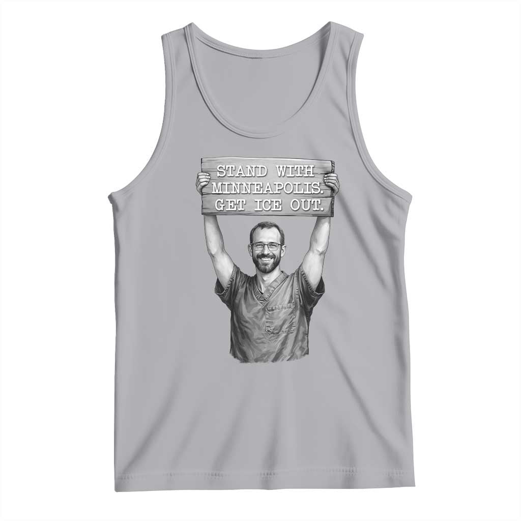 Stand With Minneapolis Tank Top Alex Pretti Memorial ICU Nurse Support