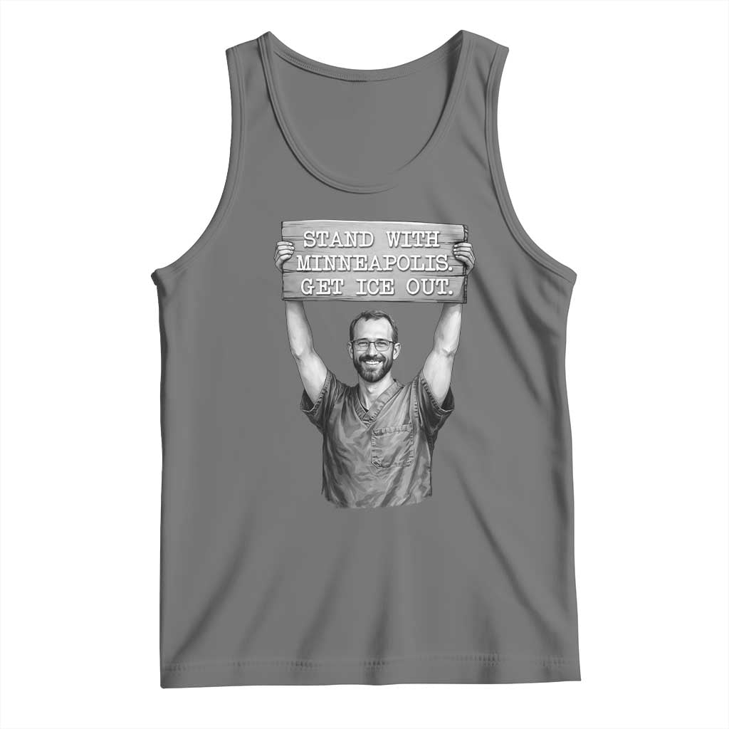 Stand With Minneapolis Tank Top Alex Pretti Memorial ICU Nurse Support