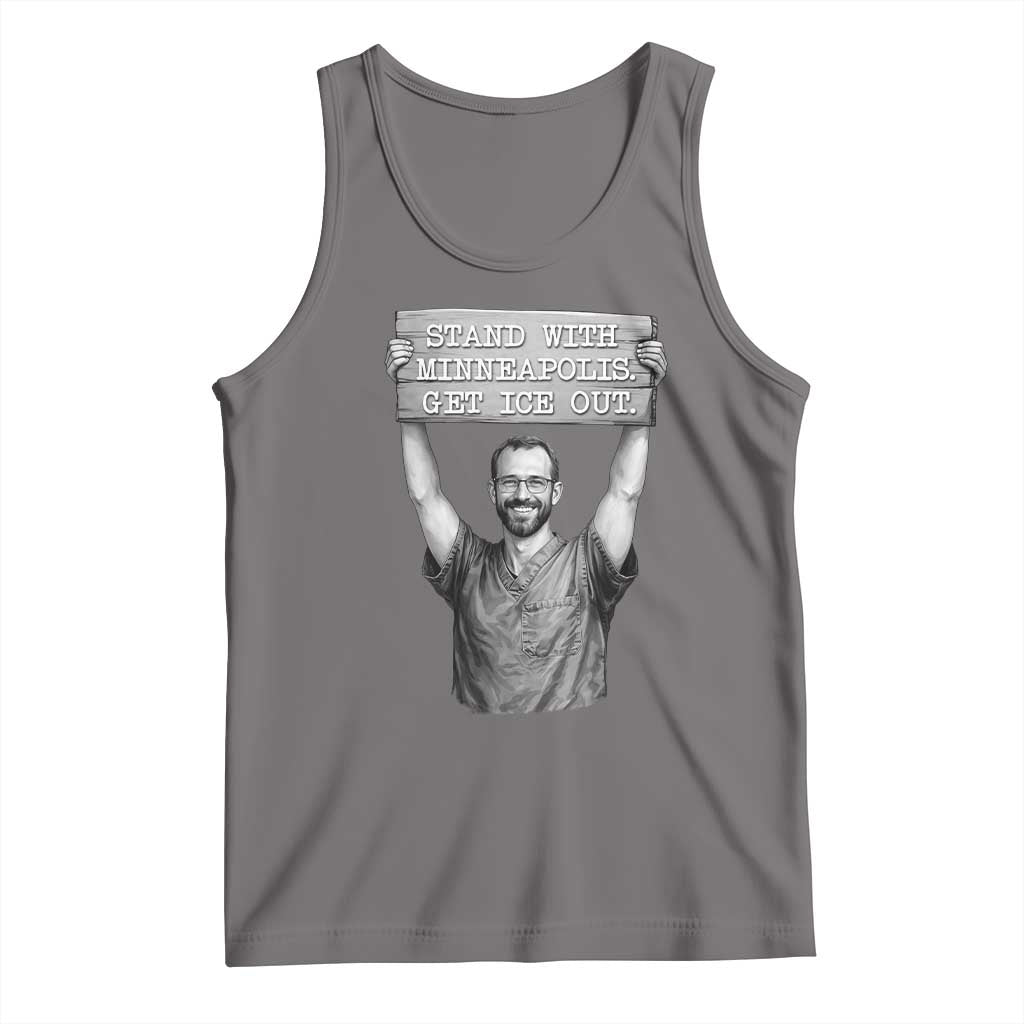 Stand With Minneapolis Tank Top Alex Pretti Memorial ICU Nurse Support