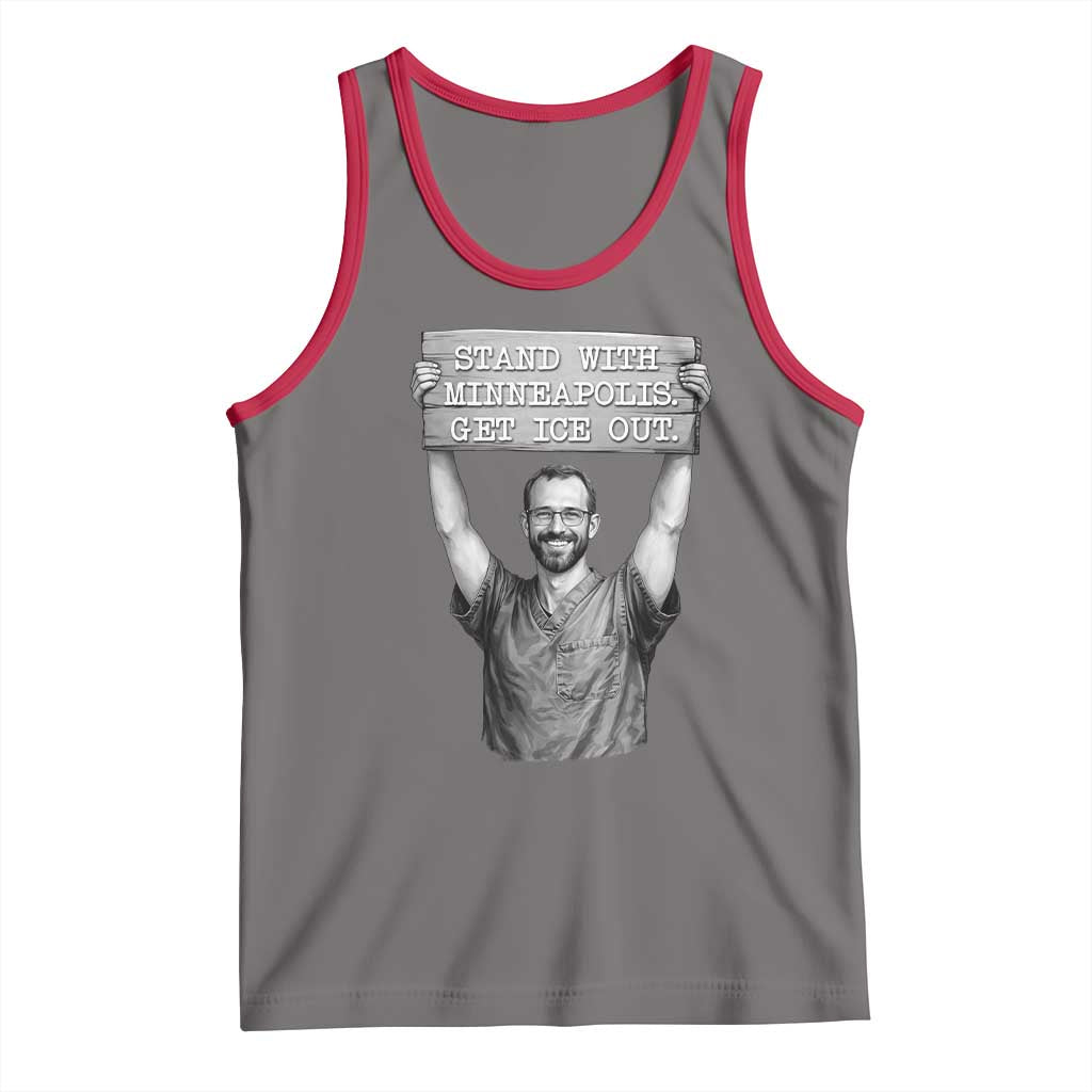 Stand With Minneapolis Tank Top Alex Pretti Memorial ICU Nurse Support