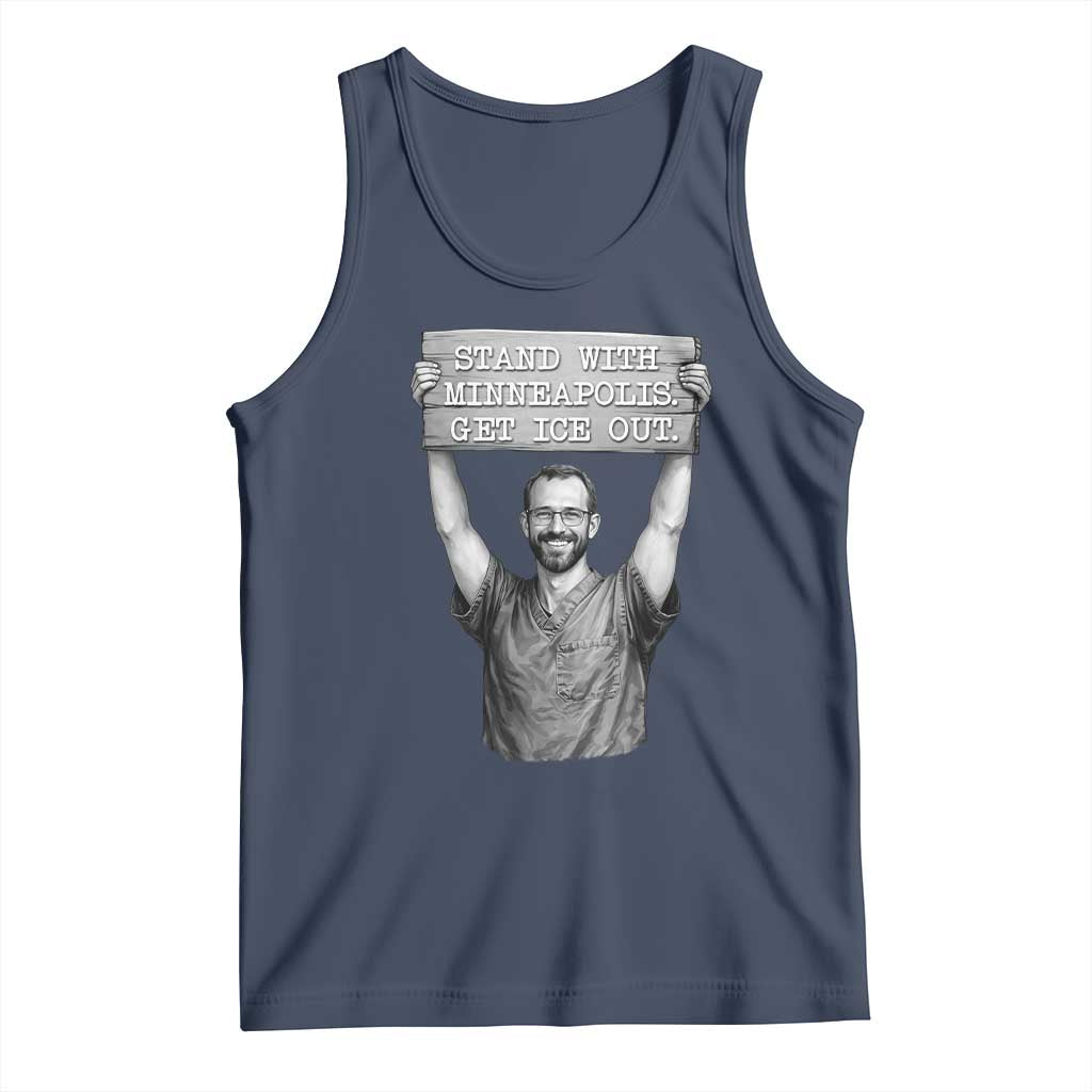 Stand With Minneapolis Tank Top Alex Pretti Memorial ICU Nurse Support
