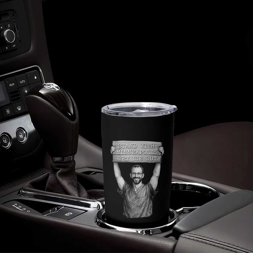 Stand With Minneapolis Tumbler Cup Alex Pretti Memorial ICU Nurse Support