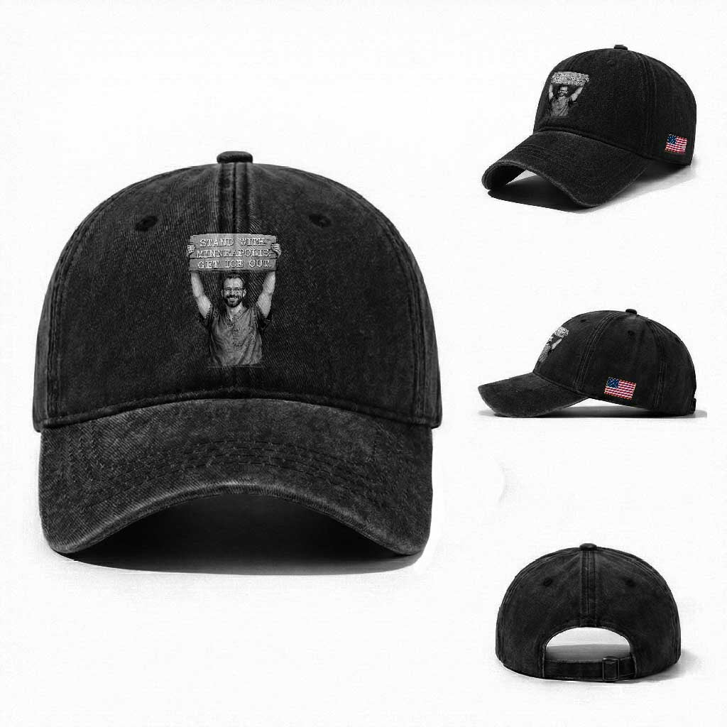 Stand With Minneapolis Washed Cotton Baseball Cap Alex Pretti Memorial ICU Nurse Support