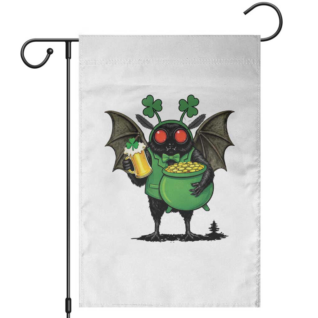 Funny Mothman Garden Flag St Patricks Day Cryptid Gift