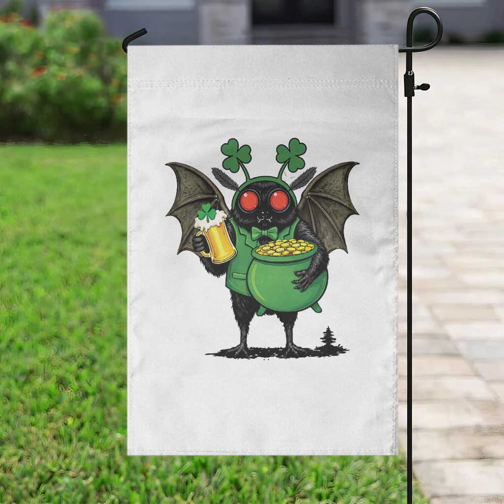 Funny Mothman Garden Flag St Patricks Day Cryptid Gift