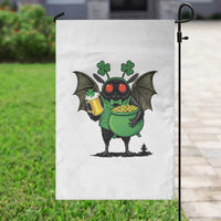 Funny Mothman Garden Flag St Patricks Day Cryptid Gift