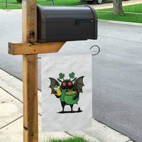 Funny Mothman Garden Flag St Patricks Day Cryptid Gift