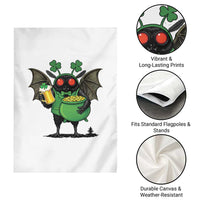 Funny Mothman Garden Flag St Patricks Day Cryptid Gift
