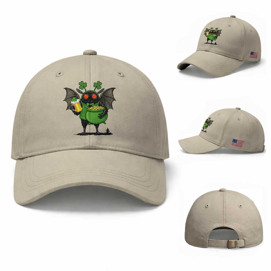 Funny Mothman Baseball Cap St Patricks Day Cryptid Gift