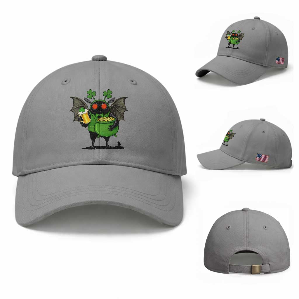 Funny Mothman Baseball Cap St Patricks Day Cryptid Gift