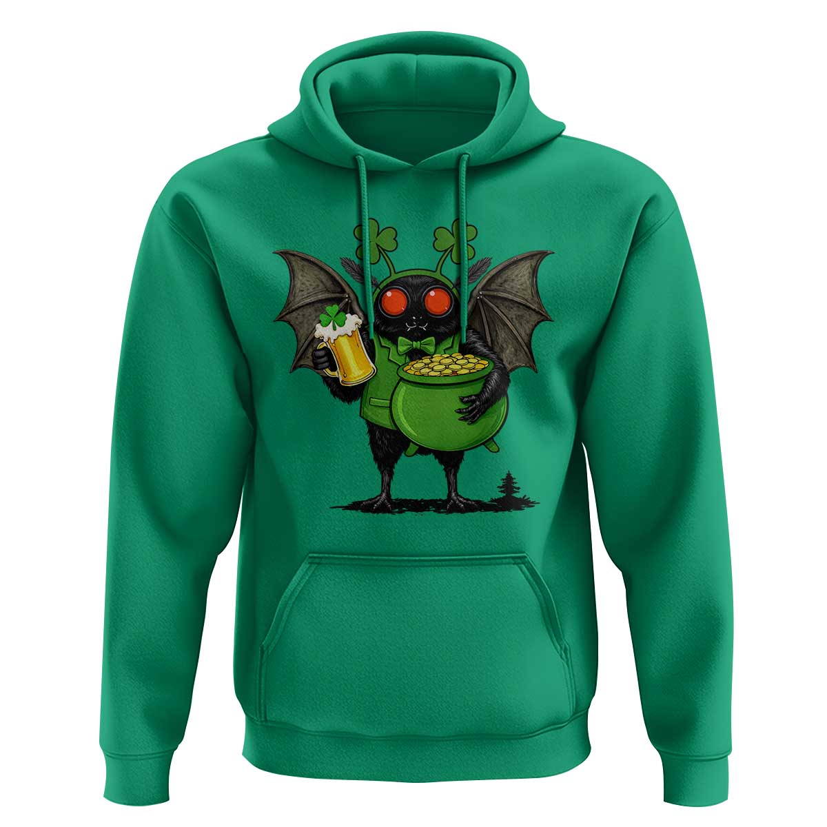 Funny Mothman Hoodie St Patricks Day Cryptid Gift