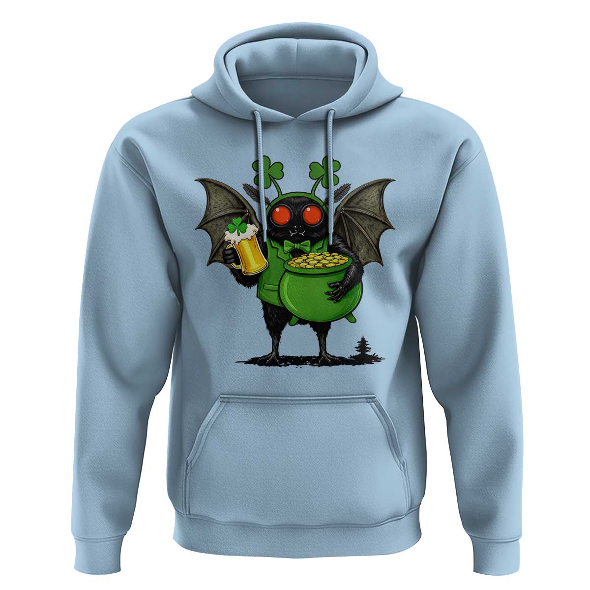 Funny Mothman Hoodie St Patricks Day Cryptid Gift