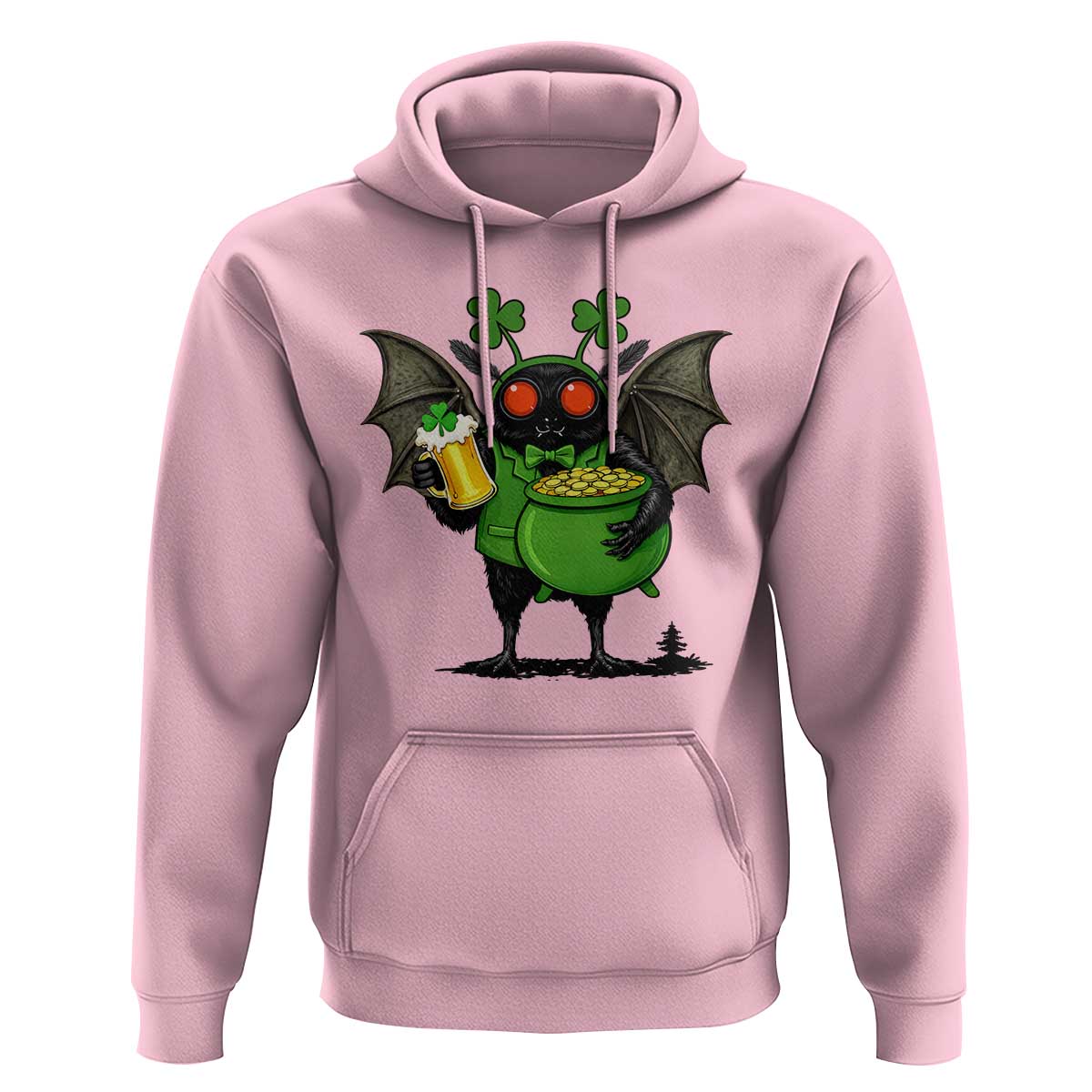 Funny Mothman Hoodie St Patricks Day Cryptid Gift