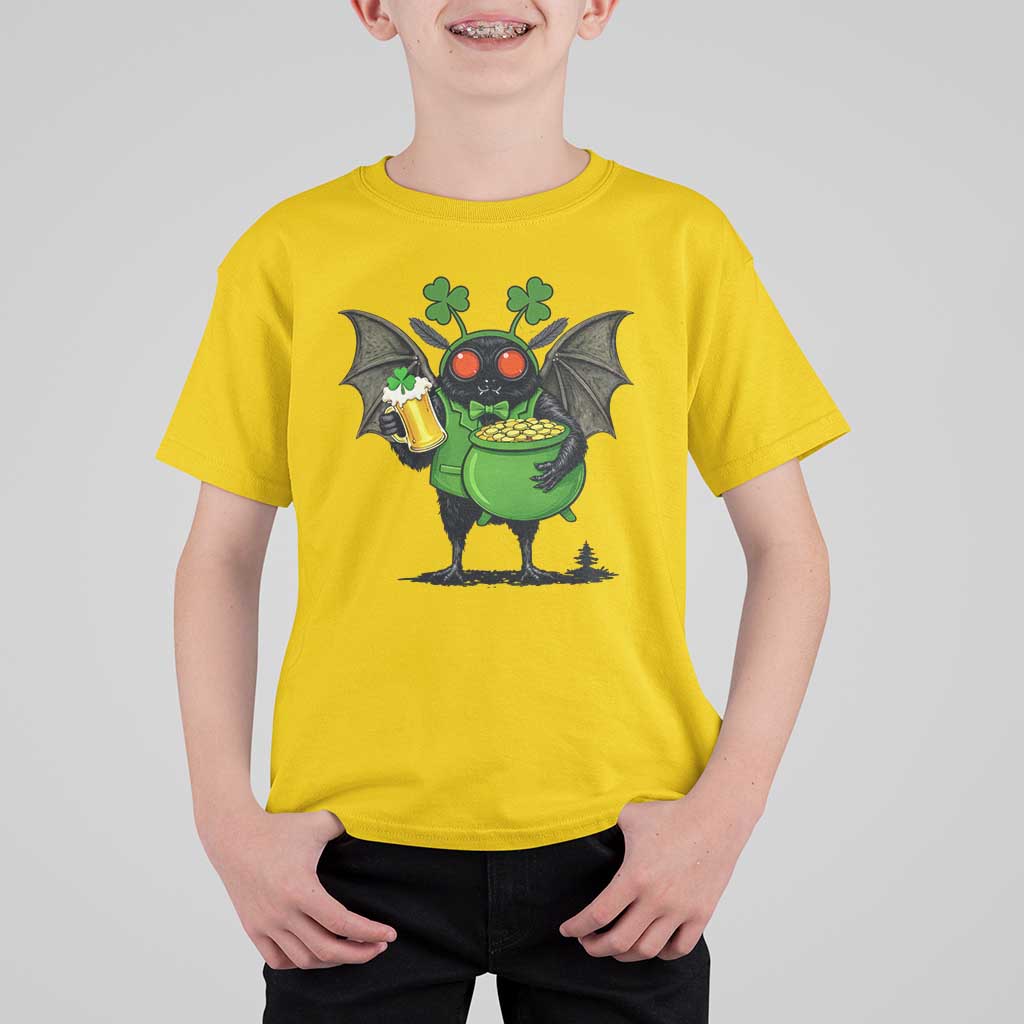 Funny Mothman T Shirt For Kid St Patricks Day Cryptid Gift