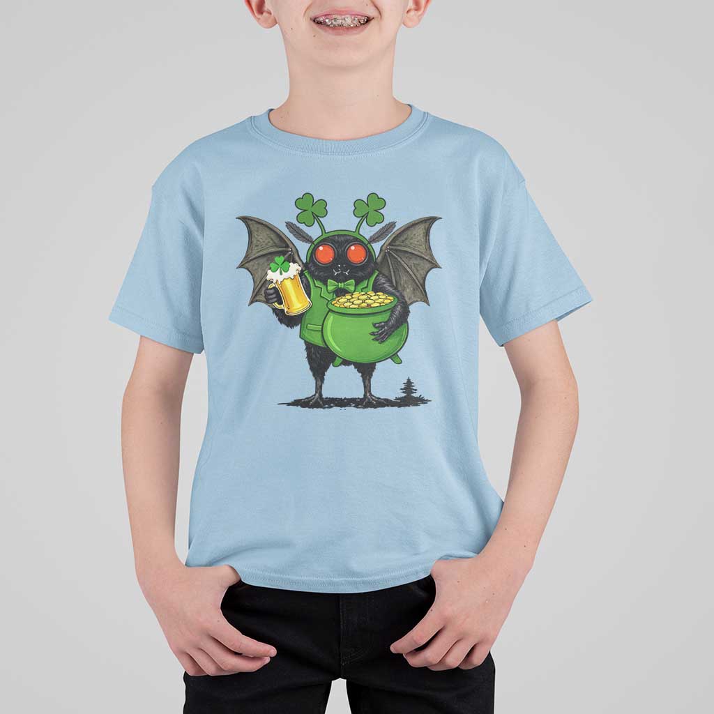 Funny Mothman T Shirt For Kid St Patricks Day Cryptid Gift