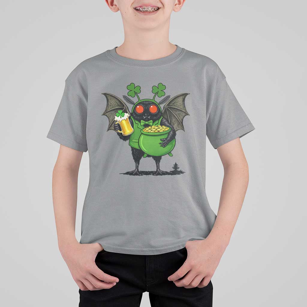 Funny Mothman T Shirt For Kid St Patricks Day Cryptid Gift