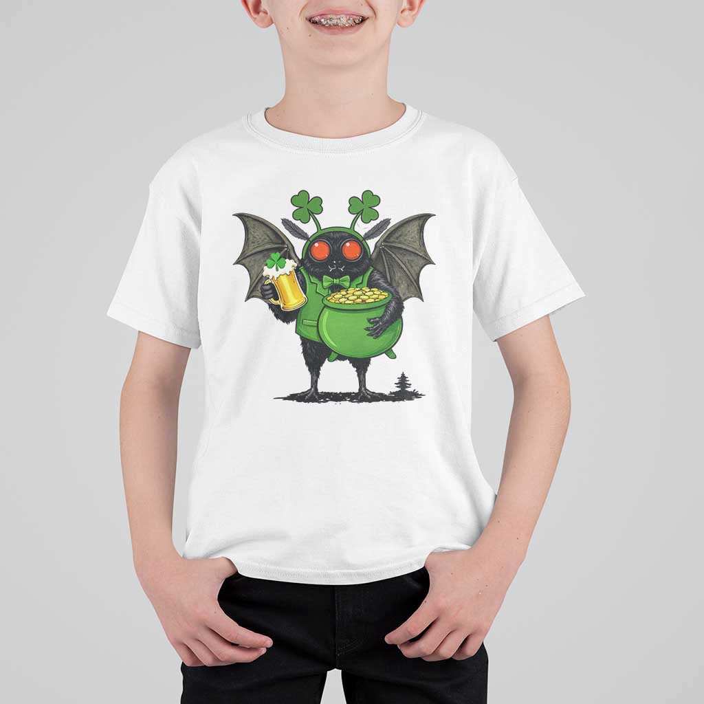 Funny Mothman T Shirt For Kid St Patricks Day Cryptid Gift