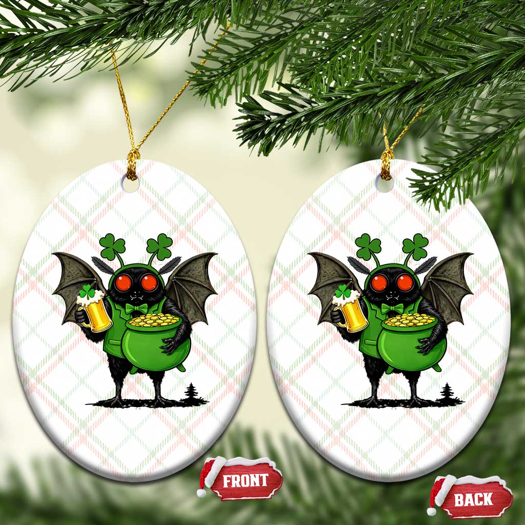 Funny Mothman Ceramic Ornament St Patricks Day Cryptid Gift