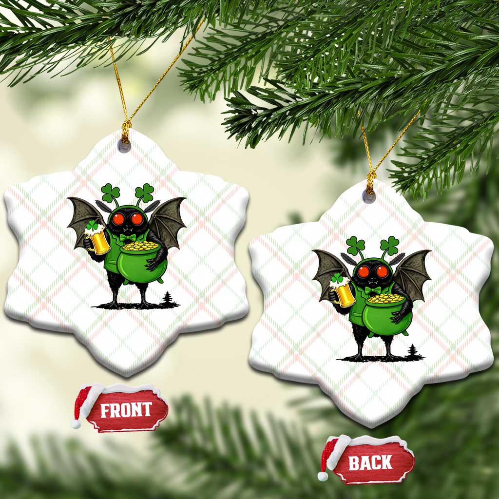 Funny Mothman Ceramic Ornament St Patricks Day Cryptid Gift