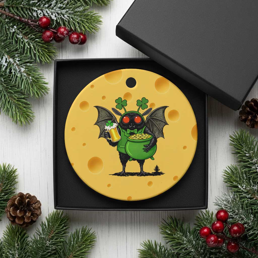Funny Mothman Ceramic Ornament St Patricks Day Cryptid Gift