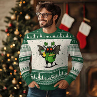 Funny Mothman Ugly Christmas Sweater St Patricks Day Cryptid Gift