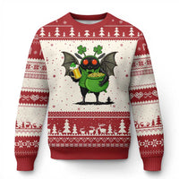 Funny Mothman Ugly Christmas Sweater St Patricks Day Cryptid Gift