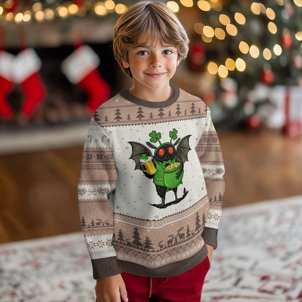 Funny Mothman Ugly Christmas Sweater St Patricks Day Cryptid Gift