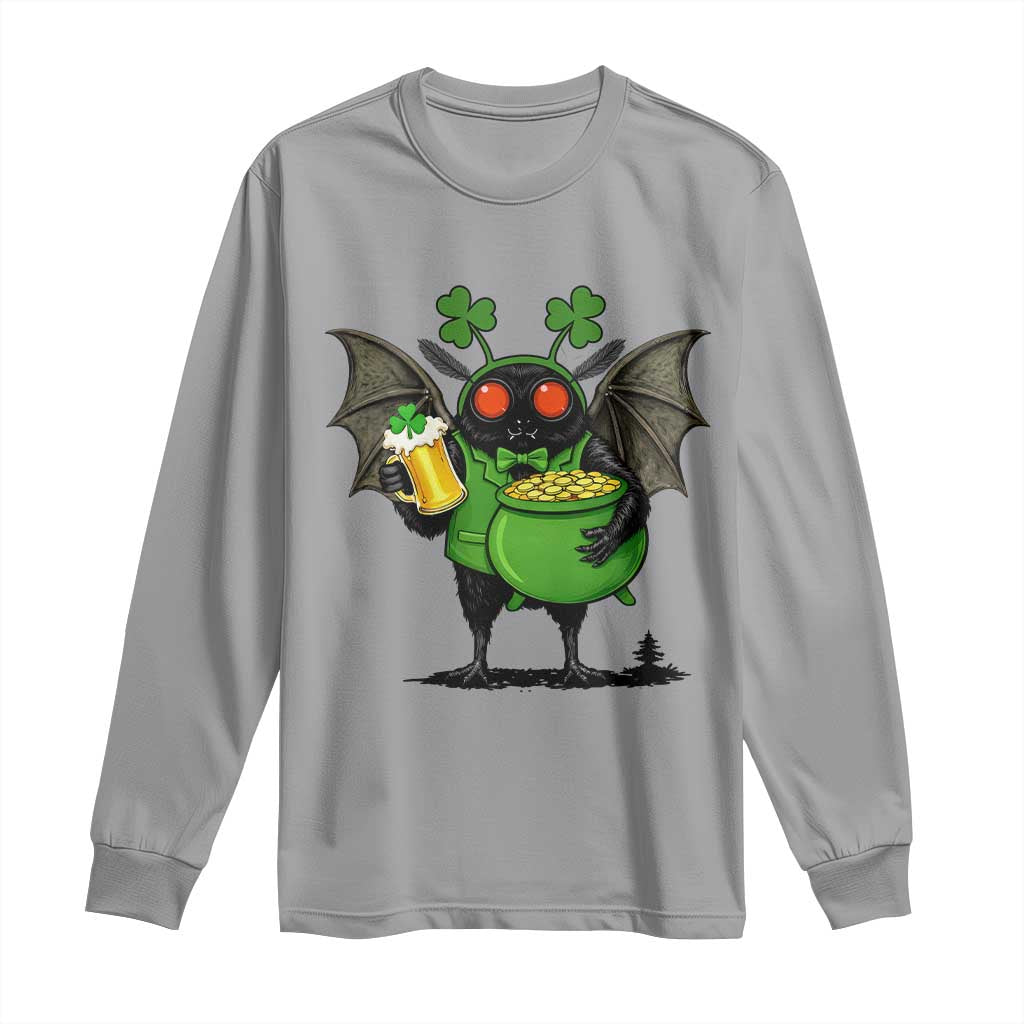 Funny Mothman Long Sleeve Shirt St Patricks Day Cryptid Gift