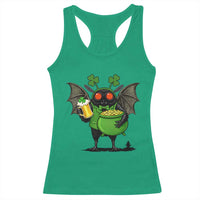 Funny Mothman Racerback Tank Top St Patricks Day Cryptid Gift