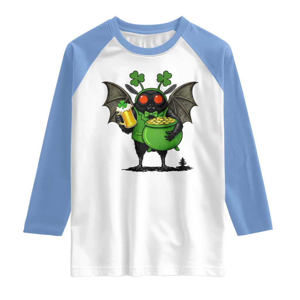 Funny Mothman Raglan Shirt St Patricks Day Cryptid Gift