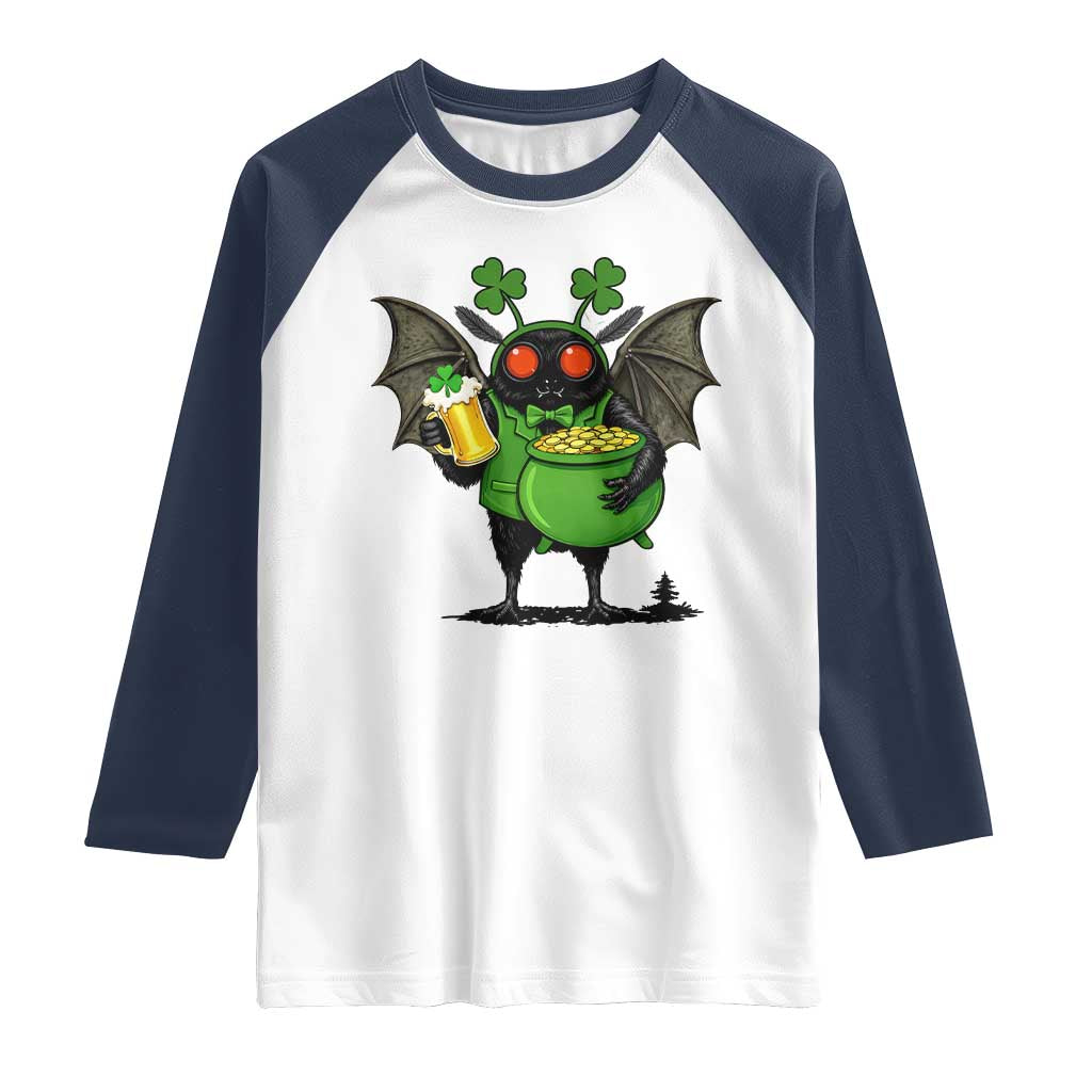 Funny Mothman Raglan Shirt St Patricks Day Cryptid Gift
