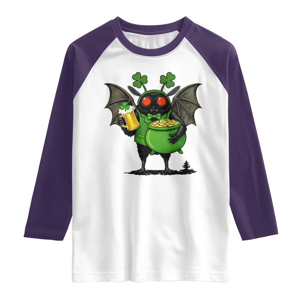Funny Mothman Raglan Shirt St Patricks Day Cryptid Gift