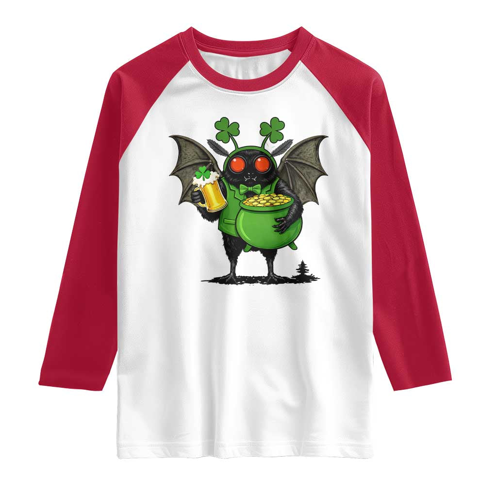 Funny Mothman Raglan Shirt St Patricks Day Cryptid Gift
