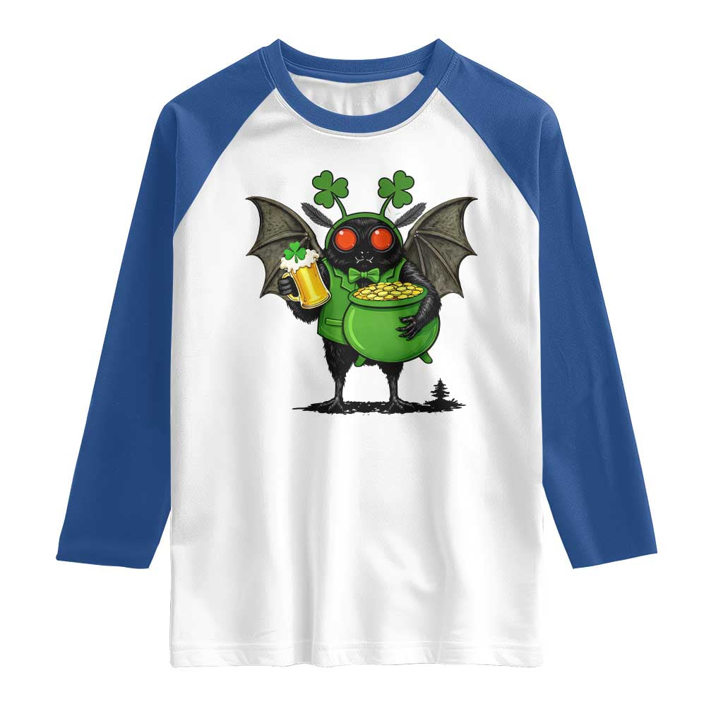 Funny Mothman Raglan Shirt St Patricks Day Cryptid Gift