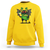 Funny Mothman Sweatshirt St Patricks Day Cryptid Gift