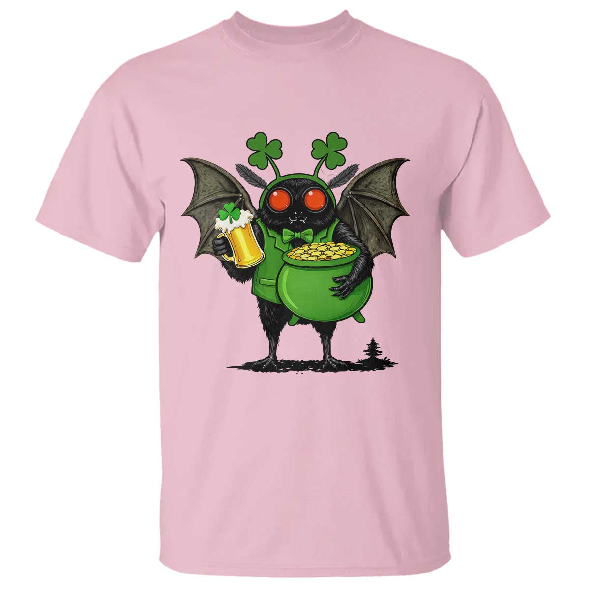 Funny Mothman T Shirt St Patricks Day Cryptid Gift
