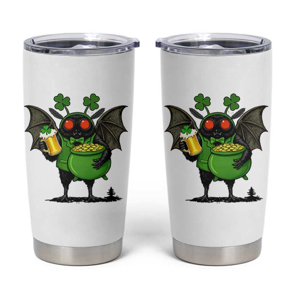 Funny Mothman Tumbler Cup St Patricks Day Cryptid Gift