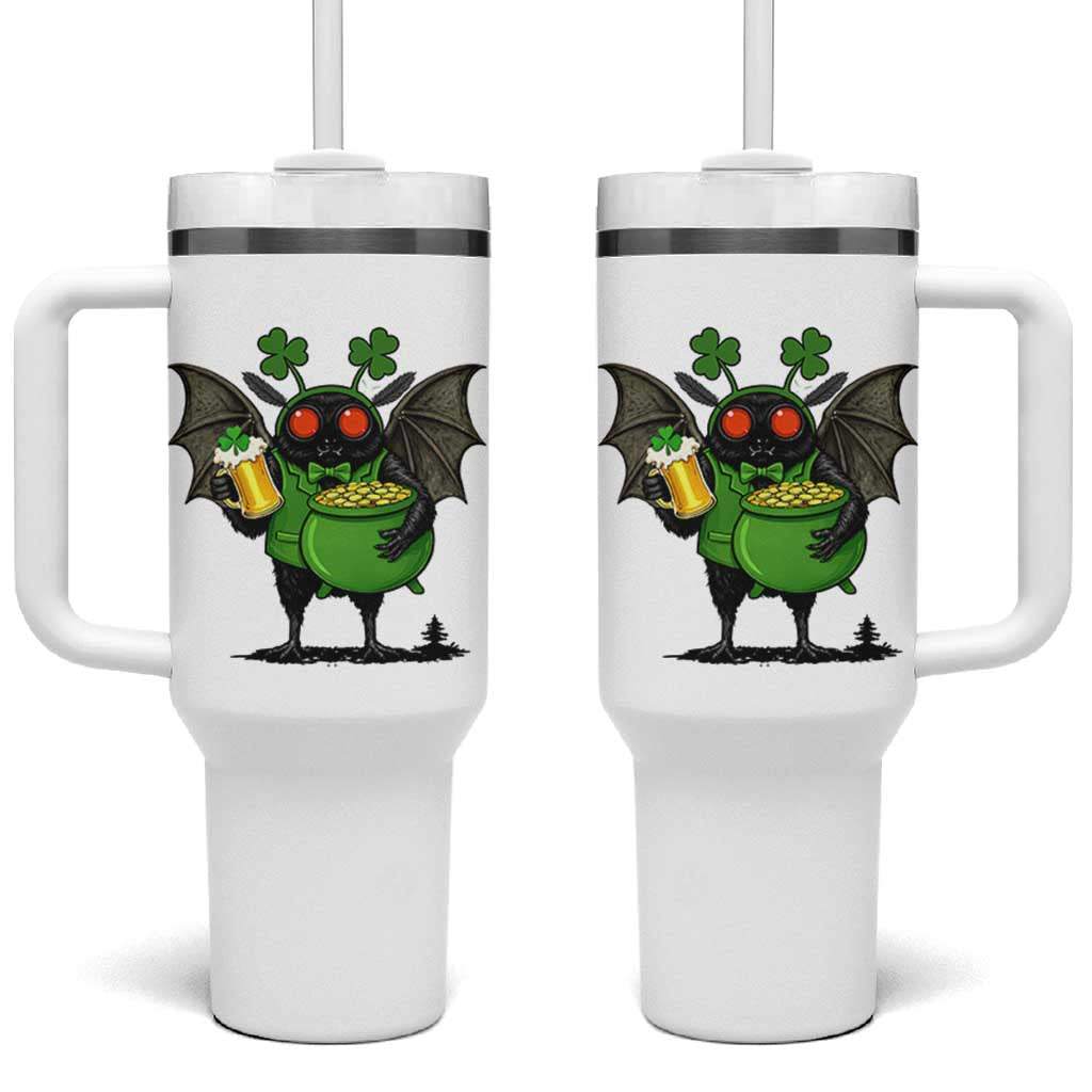 Funny Mothman Tumbler With Handle St Patricks Day Cryptid Gift