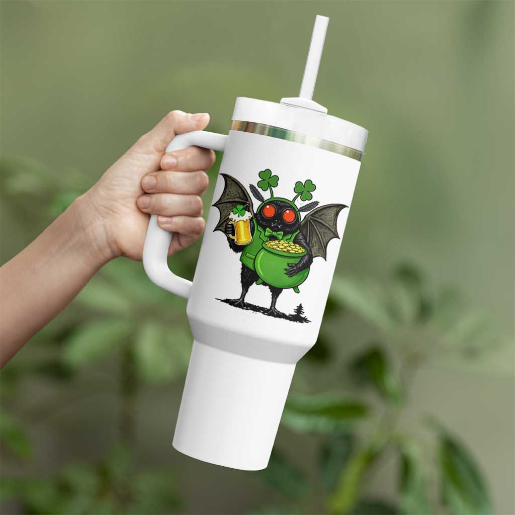Funny Mothman Tumbler With Handle St Patricks Day Cryptid Gift