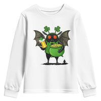 Funny Mothman Youth Sweatshirt St Patricks Day Cryptid Gift