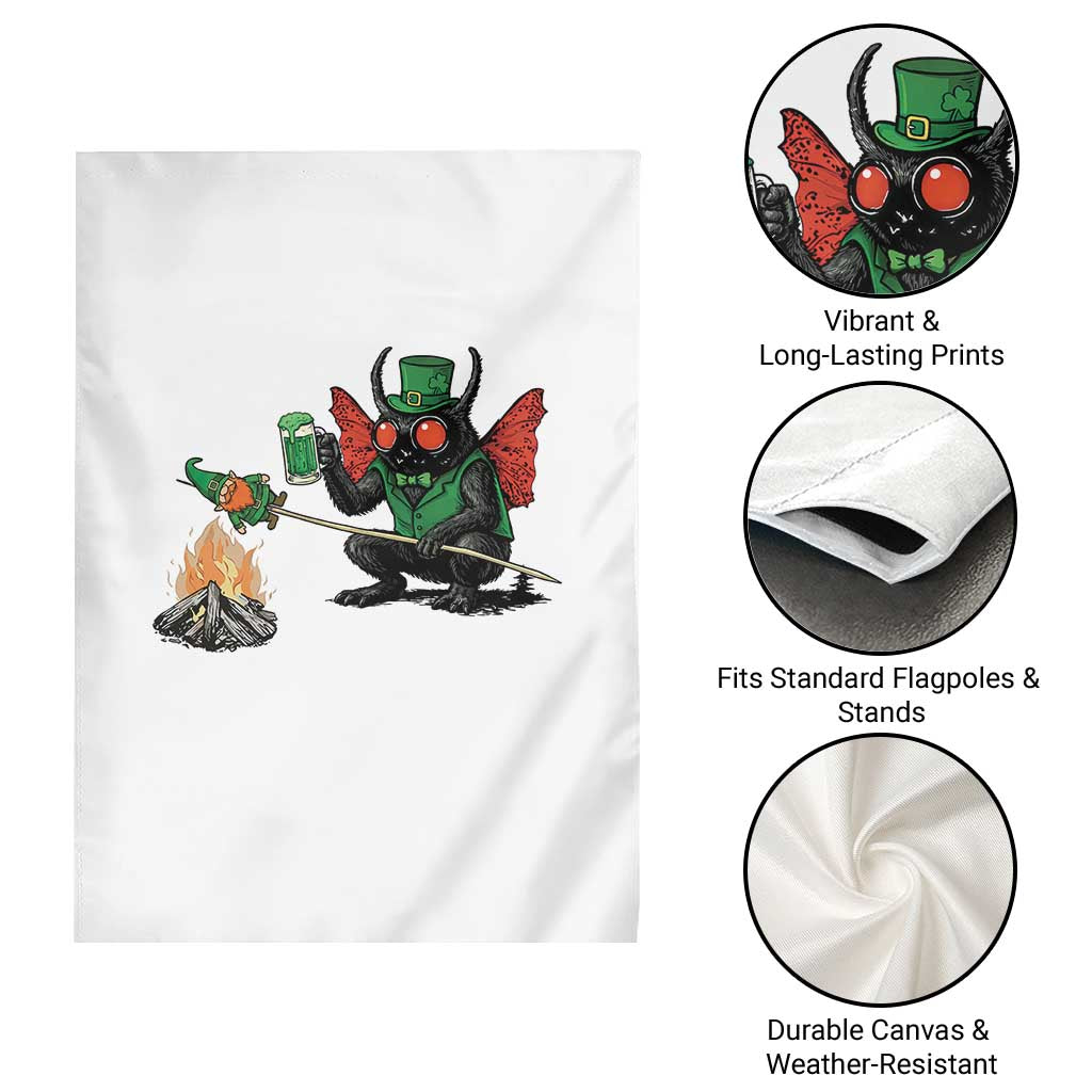 Funny Cryptid Mothman Garden Flag St Patricks Day Gift