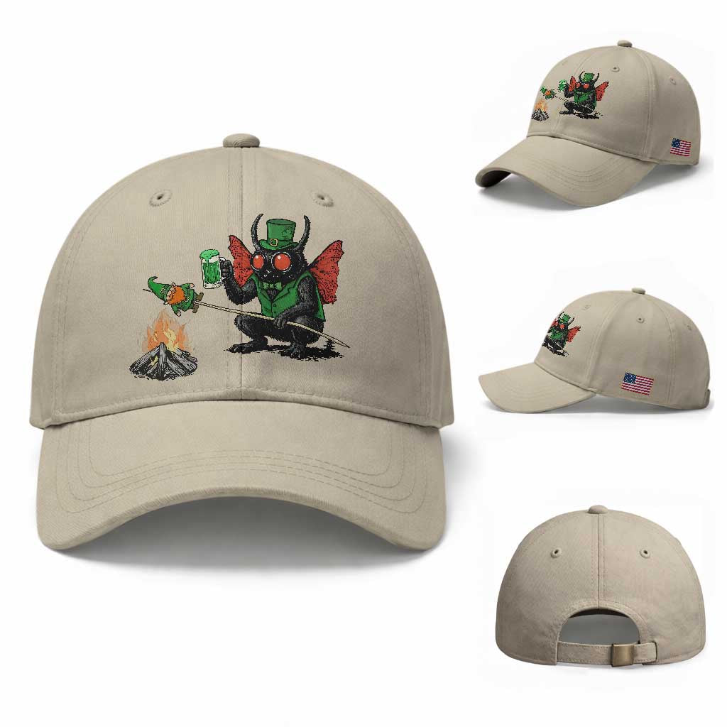 Funny Cryptid Mothman Baseball Cap St Patricks Day Gift